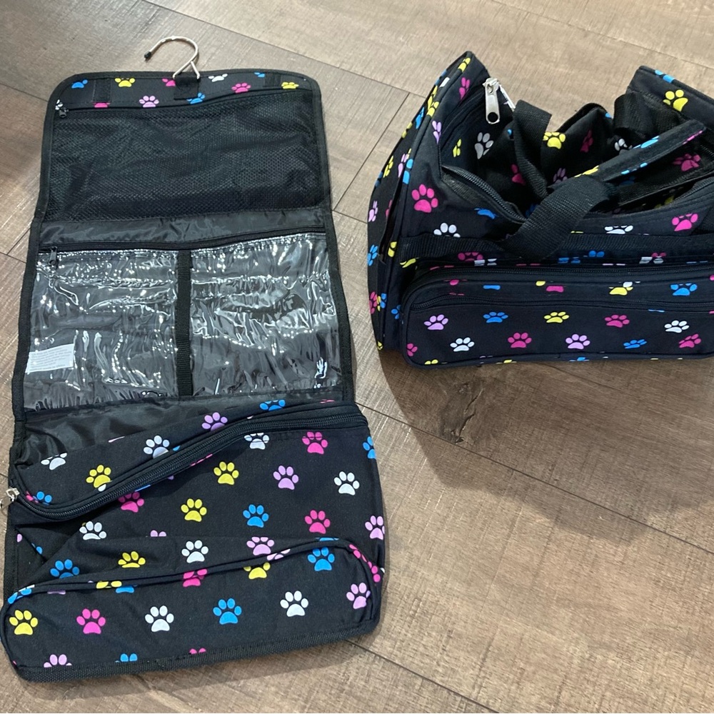 🐾 NEW Adorable Paw Print Travel Bag Set